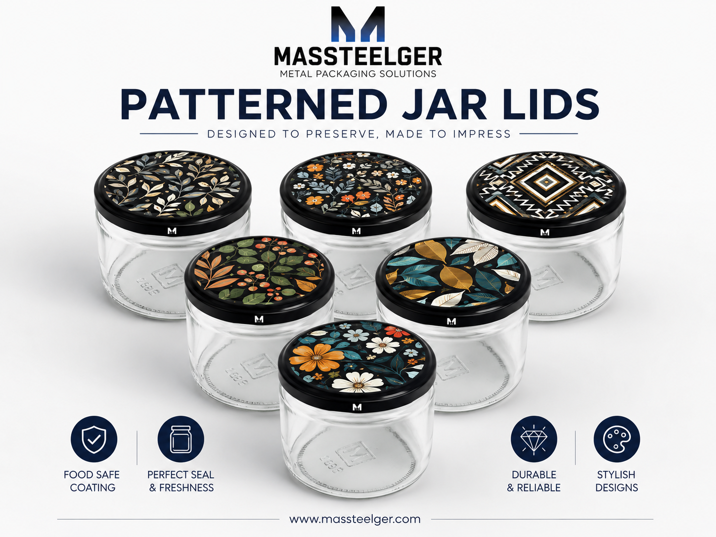 Decorative Metal Twist-Off Lids